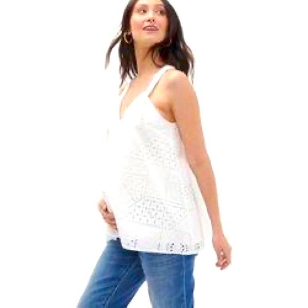 White Eyelet “ELLA” top size 2 by HATCH maternity